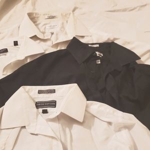 4 men's buttom up dress shirts the price is for all. I also found 2 more blk